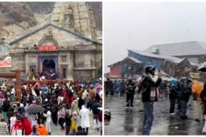 बर्फ की सफेद चादर में लिपटी बाबा केदार की नगरी, श्रद्धालुओं के खिले चेहरे, ठंड से बढ़ी मुश्किलें